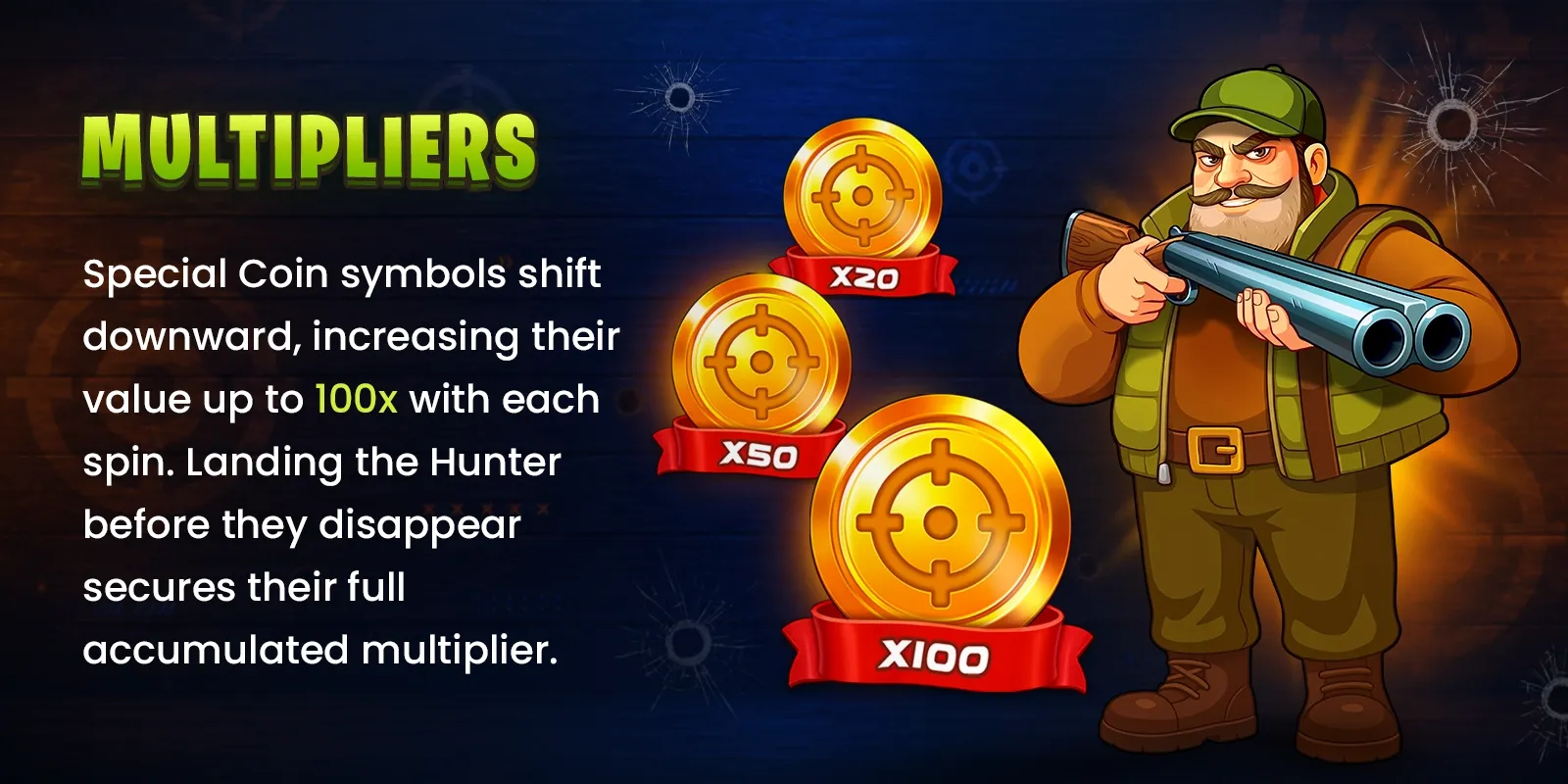 Multipliers | What's Inside Hunt the Bucks online slot by Belatra