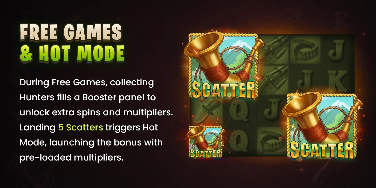 Free Games and Hot Mode | What's Inside Hunt the Bucks online slot by Belatra