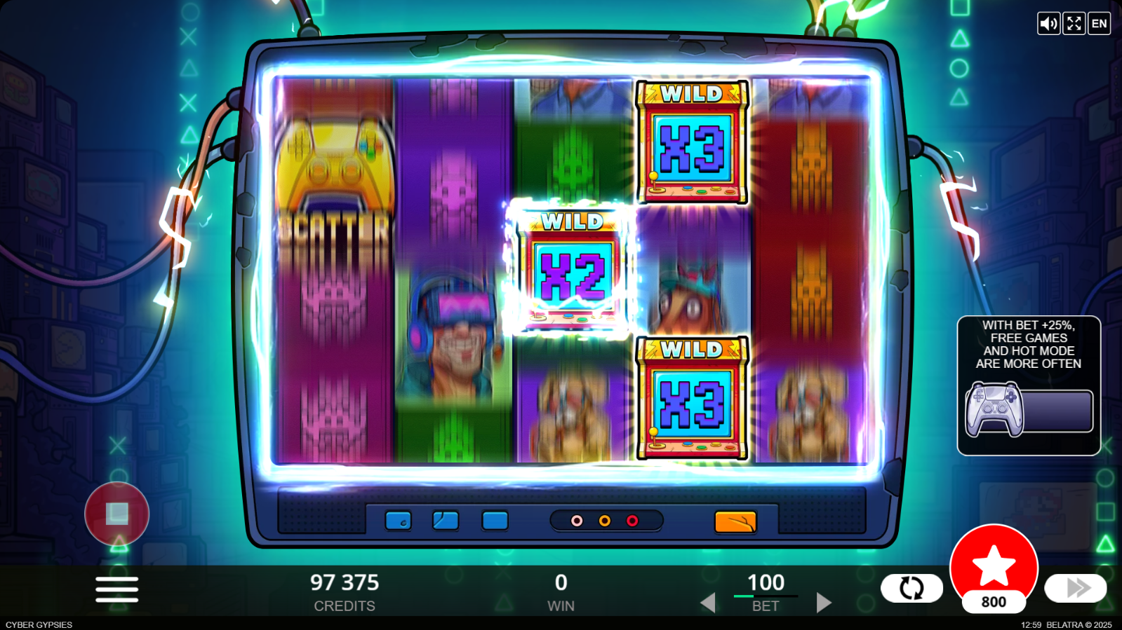 Cyber Gypsies - Hack Mode - Game screen - Belatra Games