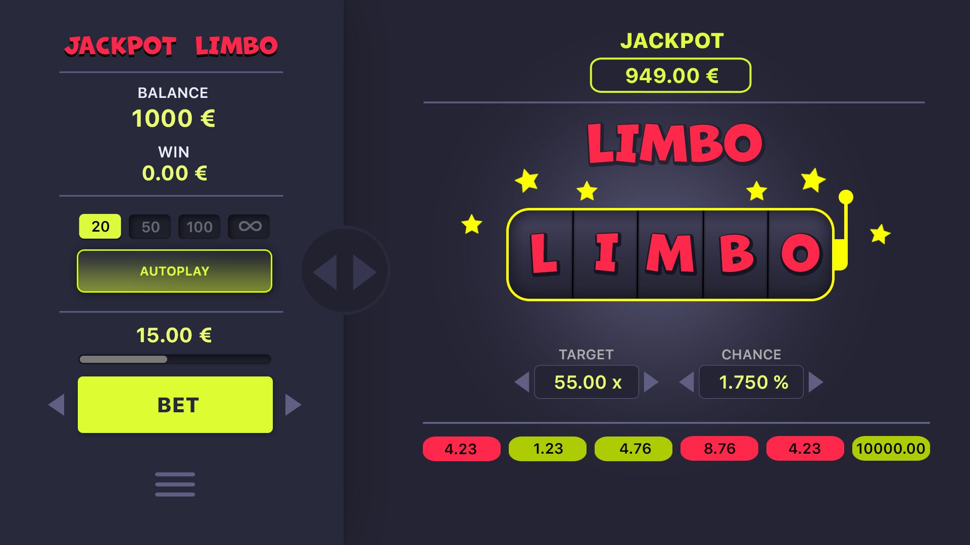 Jackpot Limbo - Belatra Games - Online Instant Game